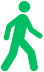 Silhouette of a person walking